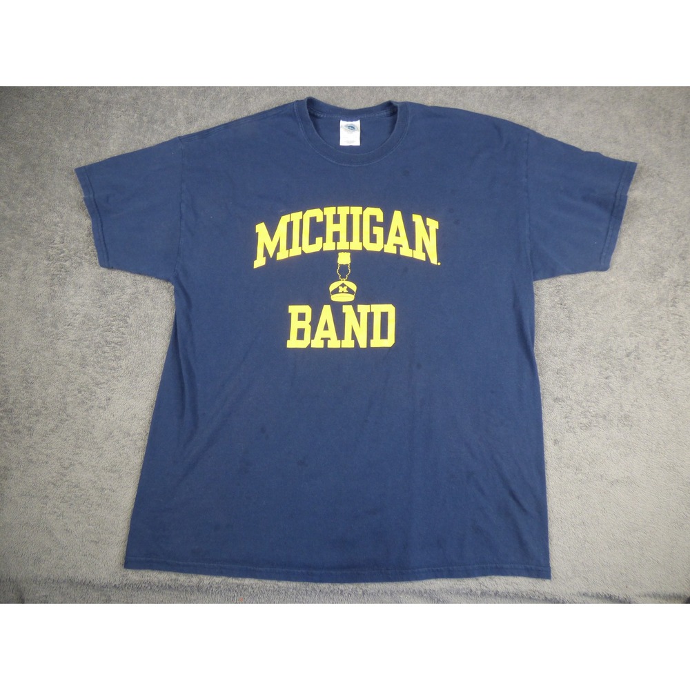 Michigan Band T-Shirt Mens XL Navy Blue Short Sleeve Graphic Tee